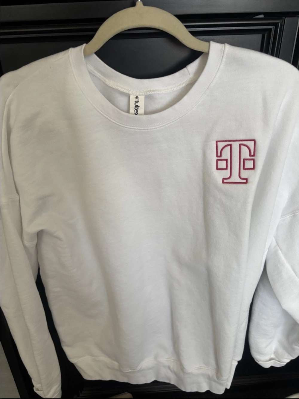 Tultex White Crewneck Tee with Center Tag